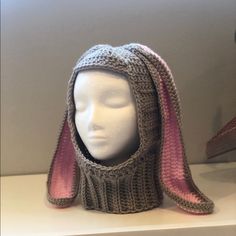 Handmade Trending Crochet Balaclava Nwot Measurements Approximately Head Circumference 22”, Ribbing On Neck Opening 18” Stretch To 26”, Length 10” Crochet Baclava Hood, Crochet Hood Scarf, Crochet Masks, Balaclava Crochet, Crochet Balaclava, Crochet Hood, Denim Bows, Crochet Mask, Crochet Neck Warmer