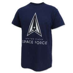 United States Space Force Logo T-Shirt 100% cotton Unisex sizing Screen printed design Space Force Logo, United States Space Force, Military Marines, Space Force, Screen Printing Designs, Military Discounts, Us Army, Logo T Shirt, Printed Design