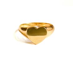 This 14K Yellow Gold Heart Signet Ring is the perfect choice! Free engraving comes with purchase, and the heart measures 9mm across. A personal and timeless accessory. Thank you for visiting our shop!Also Follow us on Instagram https://www.instagram.com/dmkjewelryny/ Heart Signet Ring, Ring Engraving, Pinky Signet Ring, Stone And Strand, Signet Rings Women, Kay Jewelry, Zoe Chicco, Jewelry Tags, Gold Signet Ring