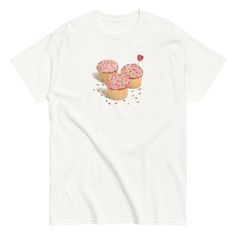 * 100% cotton Valentines Day Birthday Party, Cupcake Vintage, Cupcake Rosa, Cupcake Shirt, Vintage Cupcake, Valentine Tags, Pink Cupcakes, Valentines Day Birthday, Cupcake