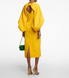 Garance midi dress in yellow - Roksanda | Mytheresa Spring Knits, Yellow Midi Dress, Belted Midi Dress, Silk Midi Dress, Dress Yellow, Red Midi Dress, Pink Midi Dress, Green Midi Dress, Silk Material