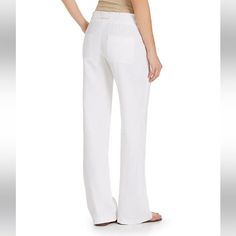 Nwt Lightweight Linen-Blend Beach Pants With Elastic Closure And Toe Waist. Purchased From Roxy Last Summer, Never Worn Casual Mid-rise Wide Leg Pants For Summer, Relaxed Mid-rise Summer Bottoms, Casual Linen Bottoms For Beach Season, Summer Mid-rise Wide Leg Pants With Loosely Fitted Hips, Casual White Pants For Day Out, Summer Relaxed Mid-rise Pants, Casual White Wide Leg Pants For Vacation, Mid-rise Summer Beach Pants, Casual Straight Leg Pants For Beach Season