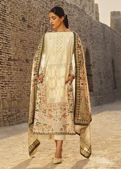 Tena Durrani Ecru Eid Collection 2021 Unstitched Cotton Lawn Suit For Fall, Beige Long Sleeve Cotton Lawn Suit, Off White Long Sleeve Lawn Suit With Dupatta, Beige Long Sleeve Lawn Suit For Eid, Long Sleeve Beige Lawn Suit For Eid, Festive Off-white Long Sleeve Lawn Suit, Festive Off White Long Sleeve Lawn Suit, Off White Long Sleeve Lawn Suit For Eid, Cream Unstitched Long Sleeve Kurta