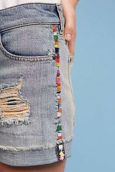 Pilcro Shorts, Haft Vintage, Jean Diy, Diy Broderie, Sew Ins, 자수 디자인, Edge Stitch