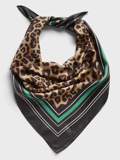 Leopard Print Silk Scarf | Banana Republic Trendy Brown Silk Scarf For Spring, Chic Brown Silk Scarf, Elegant Brown Scarf For Spring, Trendy Brown Scarf For Spring, Elegant Brown Square Silk Scarf, Elegant Brown Square Scarf, Trendy Brown Silk Scarf, Elegant Brown Silk Scarf For Summer, Elegant Brown Silk Scarf For Spring