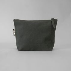 minimal makeup bag#color_charcoal-grey Eco-friendly Cosmetic Bag With Zipper For Daily Use, Practical Zipper Pouch Cosmetic Bag For Daily Use, Eco-friendly Pouch Cosmetic Bag For Daily Use, Practical Cosmetic Bag With Zipper For Everyday Use, Eco-friendly Everyday Rectangular Pouch, Eco-friendly Everyday Cosmetic Pouch Bag, Eco Makeup, Eco Friendly Makeup, Handmade Backpacks