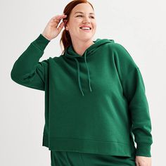 Stay comfortable all day in this women's plus size Tek Gear ultrasoft fleece hoodie.Click on this WOMEN'S GUIDE to find the perfect fit and more! Stay comfortable all day in this women's plus size Tek Gear ultrasoft fleece hoodie.Click on this WOMEN'S GUIDE to find the perfect fit and more! TECHNOLOGIES & FEATURES Vented hem Attached hood with drawstring Ribbed cuffs Long sleevesFIT & SIZING 27-in. from shoulder to hem Regular fitFABRIC & CARE Cotton, polyester Machine wash Imported Size: 2X. Co Blue Crayon, Petite Size Chart, Womens Size Chart, Funnel Neck, Petite Size, Fleece Hoodie, Funnel, Womens Clothing Tops, Hooded Sweatshirts