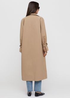 ###flat_image Toteme Trench Coat Outfit, Toteme Trench Coat, Classic Double-breasted Gabardine Outerwear, Spring Double-breasted Gabardine Outerwear, Beige Gabardine Double-breasted Outerwear, S Signature, Oversized Silhouette, Double Breasted, Horn