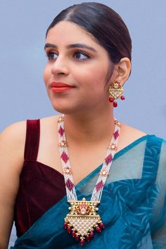 Necklace With Earrings Western Formals, Necklace Set With Earrings, Kundan Jewellery Set, Saree Jewellery, Silver Pooja Items, Kundan Jewelry, Glass Bangles, Silver Toe Rings, Necklace Dress