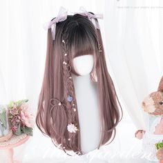 Material: high temperature wire, Color: picture color, size: Length: 60cm, Tip: Does not include hair accessories, Pretty Wigs, Kawaii Wigs, Pelo Anime, Anime Wigs, Cosplay Hair, Kawaii Hairstyles, Anime Hair, Hair Reference, Trends 2022