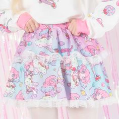 Level up your kawaii style with this cute ACDC RAG skirt with lace trimmings! It features a pastel illustration of a kawaii animé girl named “Fuwa-chan” by Japanese illustrator “mog.” The famous Japanese clothing brand is known for its unique take on Harajuku fashion. A super cute skirt with pastel Fuwa-chan prints Features a collaboration with Japanese animator named mog Made of soft polyester material Length: approx. 42 cm / 16.54 inches Waist: approx. 60-84 cm / 23.62-33.07 inches Comes with Pink Cotton Kawaii Skirt, Cute Cotton Skirt, Kawaii Pink Mini Skirt, Cute Pink School Skirt, Cute Pink Skirt For School, Cute Pleated Mini Skirt, Pink Fairy Kei Mini Skirt, Yumi Kawaii, Japanese Clothing Brands