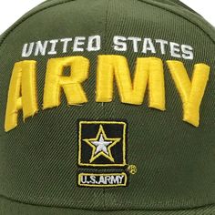 United States Army Bold Tactics Hat  One size fits most Velcro back strap High profile structured crown with bold embroidered graphics Army Hats, Army Hat, United States Army, Juventus Logo, Us Army, Back Strap, Chevrolet Logo, Sport Team Logos, United States