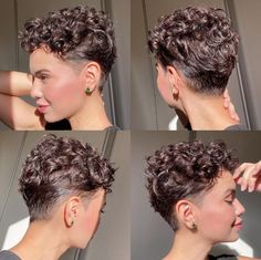 Pixie Cut Curly Hair, Short Curly Cuts, Short Curly Hairstyles For Women, Curly Pixie Hairstyles, Short Curly Pixie, Curly Pixie Haircuts, Curly Hair Photos, Short Curly Haircuts, Short Hair Undercut