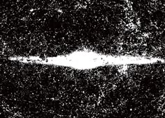 a black and white photo of an object in the sky with some spots on it