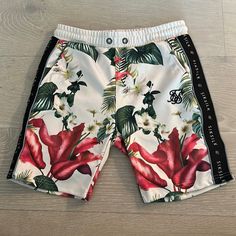 Asos Flower Shorts, Worn Once For A Themed Party. They Are Basically Brand New Flower Shorts, Shorts Athletic, Themed Party, Mens Shorts, Red White, Red And White, Asos, Man Shop, Brand New