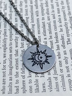 Symbolic Silver Necklace With Laser Engraving, Eclipse Tattoo, Eclipse Series, Eclipse Necklace, Ariel Hair, Pretty Jewelry Necklaces, Bad Friends, The Eclipse, Good Music Quotes