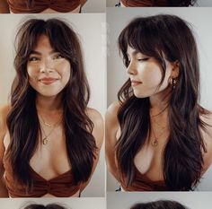 Medium Long Shag With Bangs, Medium Length Shaggy Blonde Hair, Edgy Haircuts For Long Hair Punk, Straight Wolfcut, Wolfcut Long, Long Shag Haircut, Long Wolfcut Haircut With Bangs, Haircut Wavy, Bangs Straight