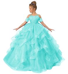 Spring Princess Quinceanera Dresses, Floor-length Princess Dress With Ruffles For Wedding, Princess Ball Gown For Quinceanera Spring, Princess Style Ruffled Dress For First Communion, Princess Style Ball Gown For Quinceanera In Spring, Princess Style Pageant Dress For Quinceanera, Ruffled Ball Gown Princess Dress For Quinceanera, Quinceanera Princess Dress With Ruffles, Ruffled Ball Gown For Pageant