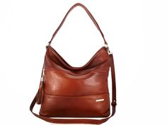 "Cognac Slouchy Tote Bag, Leather Purse, leather bag with zipper, Cognac Handbag for Women, Soft Leather Bag , Large leather Oversized bag The bag has a shoulder or hand strap. The bag can also be worn over the shoulder thanks to the adjustable strap. On the front of the bag there is a zippered pocket. A practical pocket on the back. The whole bag is fastened with a zipper. The bag has a lining, a phone pocket inside and a zip. The bag is medium in size. You can put cosmetics, books, magazines, Cognac Crossbody Hobo Bag, Cognac Hobo Bag For Travel, Cognac Handbag, Slouchy Tote Bag, Slouchy Tote, Large Hobo Bag, Slouchy Bag, Large Leather Tote Bag, Soft Leather Bag