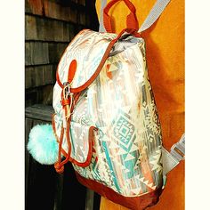 This Backpack Is Perfect Size, Not To Big Or Small. The Puffy Ball Is A Key Chain, Plus Colors Are Great. Pull Cords To Close And Flap Snaps Over That. Has And Outside Pocket, Velcro Closed. Adj Ustable Sholder Straps.. Key Chain, Fashion Backpack, Pink Blue, Pink Ladies, Bag Lady, Backpacks, Key, Chain, Pink