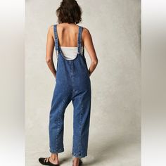 Nwt Free People High Roller Jumpsuit Size Extra Small Color Sapphire Blue Super Cute & Comfy See Pics For Details Ships Out Same Day Price Firm Will Include A Free Gift With This Purchase Denim Utility Jumpsuit, Tube Romper, Free People Jumpsuit, Skort Romper, Free People Velvet, Velvet Romper, High Roller, Halter Romper, Wrap Romper