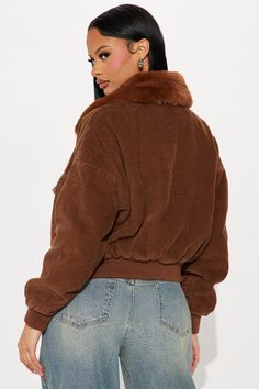 Available In Brown And Black. Jacket Collar Long Sleeve Corduroy Fur Collar Quilted Pockets Fully Lined Shell/ Faux Fur/ Lining/ Filler: 100% Polyester Rib: 99% Polyester 1% Spandex Imported | Kelis Corduroy Bomber Jacket in Brown size Medium by Fashion Nova Trendy Brown Outerwear With Corduroy Collar, Trendy Corduroy Winter Outerwear, Chic Winter Corduroy Outerwear, Fall Brown Corduroy Outerwear, Brown Corduroy Outerwear For Fall, Trendy Outerwear With Corduroy Collar And Long Sleeves, Fall Outerwear With Corduroy Collar, Brown Corduroy Outerwear For Cold Weather, Trendy Fall Outerwear With Corduroy Collar