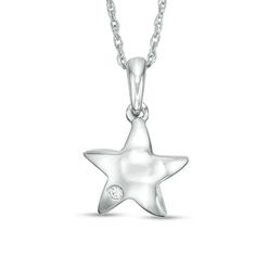 Tailored and twinkling, this celestial pendant is a charming look she’ll want to wear often. Fashioned in sterling silver, this inspiring design showcases a sculpted star adorned with a sparkling off-center diamond accent solitaire. Polished to a bright shine, this pendant suspends along an 18.0-inch rope chain that secures with a spring-ring clasp. Celestial Pendant, Necklace Clasps, Peoples Jewellers, Star Pendant, Rope Chain, Diamond Stone, Diamond Clarity, Necklace Designs, Spring Rings