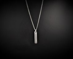 "* Minimalist necklace for men *  【Unique Bar Necklace】 Classic and unique bar pendant necklaces for men and boys. Fine matte finish and well made, merging the fashion and modern element, catch people's eyes in crowd.    Customized Steps:  1. Choose your favorite pendant color.  2. Choose your favorite chain length.  3. Type in engraving and placement details in the \"Personalization Box\". Both front & back sides of the pendant can be engraved! 【A thoughtful gift】This pendant necklace is A thoughtful gift for men, boys, father, husband, boyfriend, brother, kids, child, uncle, best friends, groomsmen, loved ones or a special treat for yourself, and suitable for all occasions: Father's Day, Valentines, Anniversary, Birthday, Christmas etc. All items are nicely packaged ready to gift in a je Minimalist Rectangular Pendant Necklace For Father's Day, Father's Day Minimalist Rectangular Pendant Necklace, Minimalist Pendant Necklace For Father's Day, Minimalist Dog Tag Necklace For Father's Day, Christmas Gift For Men, Necklaces For Men, Bar Pendant Necklace, Jewelry Care Instructions, Jewelry For Men