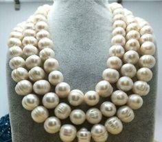 50" HUGE 12-13MM NATURAL SOUTH SEA GENUINE WHITE PEARL NECKLACE 14K GOLD CLASP  | eBay Chunky Pearl Necklace, Natural Pearl Necklace, Couple Necklace, Chunky Pearls, White Pearl Necklace, Baroque Pearl Necklace, Gold Pearl Necklace, Fine Jewellery Necklace, Fashion Jewelry Necklaces