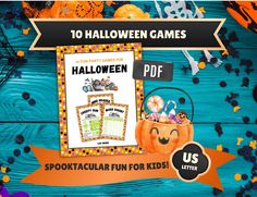 halloween games for kids with pumpkins and candy