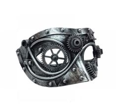 This antique silver plastic half mask with gears, chain accent and studs provides the perfect addition to your scary costumes, Steampunk and more for Halloween, cosplay or parties. One size fits most adults and teens. Other Steampunk and horror costumes and accessories are sold separately on our page - subject to availability. One size fits most teens and adults - ties on with black ribbons. Gothic Adjustable Mask Costume Accessory, Gothic Masks And Prosthetics For Costume Party, Adjustable Gothic Mask Costume Accessory, Steampunk Adjustable Masks And Prosthetics For Halloween, Adjustable Steampunk Masks And Prosthetics For Halloween, Adjustable Steampunk Masks And Prosthetics For Costumes, Gothic Adjustable Masks And Prosthetics For Costume, Steampunk Masks And Prosthetics For Costume Party, Steampunk Mask Costume Accessories