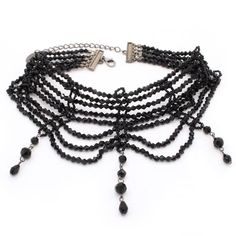 𝔇𝔢𝔱𝔞𝔦𝔩𝔰: Style: Goth, Darkwear, Alternative Materials: Beads Quantity: 1 pc Classic goth chokers feature a multi-layer structure and weaving technique It goes well with any goth dress or top for a graceful look Enjoy free shipping with a purchase of over 80$ Edgy Black Choker For Cosplay, Gothic Choker For Halloween Concert, Black Punk Choker For Cosplay, Black Emo Choker For Cosplay, Black Vampire Choker For Halloween, Halloween Witchy Black Choker, Black Choker Necklace For Cosplay, Gothic Choker For Concert, Black Choker For Halloween Cosplay