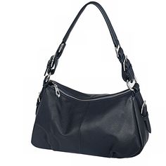 PRICES MAY VARY. [A Carry-all hobo bag]:The handbags is crafted from top-grade cowhide genuine soft leather and adorned with high-quality silver hardware, this women's shoulder handbag is both durable and stylish. Smooth zipper closure for a secure fit. The interior of the shoulder purse is designed with a durable polyester lining. [Ways to carry]:The leather purse comes with two straps, including an adjustable and removable long strap.This handbags can be a shoulder bag, ,hobo bag,satchel bag,a Handbags Hobo, Hobo Purse, Leather Shoulder Handbags, Bags Black, Designer Crossbody, Bags Tote, Hobo Handbags, Shoulder Handbag, Satchel Bag