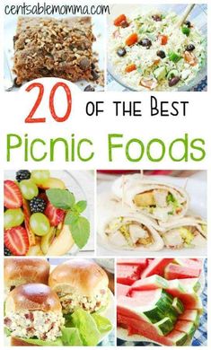 the best picnic foods to eat for lunch and dinner, including sandwiches, salads, fruit