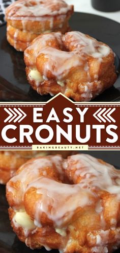 Easy Cronuts Recipe, delicious breakfast ideas, best brunch ideas Home Donuts Recipe, Donut Maker Recipes Easy, Parlor Donuts Recipe, Donut Toppings Recipes, Baked Doughnut Recipes Easy, Easy Baked Donut Recipes, Home Made Donuts Recipe, Homemade Donuts Recipe Easy, Croissant Donut Recipe