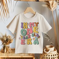 Groovy Bday Shirt, Kids Birthday Shirt, Groovy Birthday, Kids Birthday Shirts, Colorful Birthday Party, Cricut Design Studio, First Birthday Decorations, Shirt Sublimation, Colorful Birthday