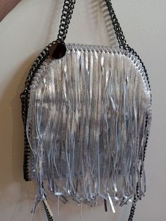 Gorgeous black shoulder bag  or silver Choose your colour if you win Great for Christmas outings Trendy Fringe Shoulder Bag For Shopping, Chic Fringe Shoulder Bag For Party, Evening Shoulder Bag With Fringe, Evening Tote Bag With Fringe, Chic Shoulder Bag With Tassels For Party, Chic Tassel Shoulder Bag For Party, Evening Crossbody Bag With Tassels, Evening Fringe Tote Bag, Black Tassel Shoulder Bag For Evening