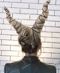 Horned Hairstyle, Maleficent Hair, Devil Horn Hair, Only Classy, Hair Horn, Event Hairstyles, Horn Hair