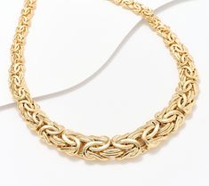 If you're looking for a statement piece to complement nearly anything in your wardrobe, look no further than this 14K gold graduated Byzantine necklace. From Adorna. Byzantine Necklace, Necklace Sizes, Fun Bags, Spring Rings, Statement Pieces, Jewelry Necklaces, Texture, Wardrobe, Gold