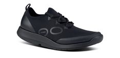 Please note: OOFOS recommends buying half a size up in this style. The OOmg Sport LS is an Active Recovery shoe built for a highly active day. Designed on the same foundation of OOfoam™ technology and patented footbed geometry as other OOFOS models. The midsole of the OOmg Sport LS is accentuated by a tapered sidewall, paired with our unique 4-way stretch FibreFlex upper that forms to your every move. The LS takes our athlete-inspired OOmg Sport and adds an integrated Lacing System, allowing for Oofos Shoes, Active Recovery, Shoe Black, Shoes Men, Black Shoes, Foundation, Gift Ideas, Heels, Black