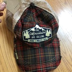 Super Cute Mountain Girl Hat! New With Tags, Perfect For The Fall And Winter! Adjustable Hats For Outdoor Activities In Fall, Fall Outdoor Baseball Cap, Casual Fall Baseball Cap, Fall Outdoor Cap, Cotton Hats For Outdoor Fall Activities, Casual Brimmed Trucker Hat, Adjustable Fall Baseball Cap, Cotton Camping Hat, One Size Fits Most, Adjustable Plaid Cap