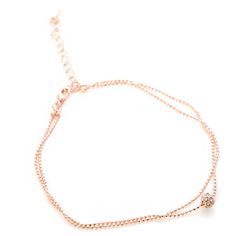 (19085-600) Fashion Anklet Rose Gold Plating Drop Anklet Gold Plating, Anklets, Gold Plate, Plating, Rose Gold, Gold