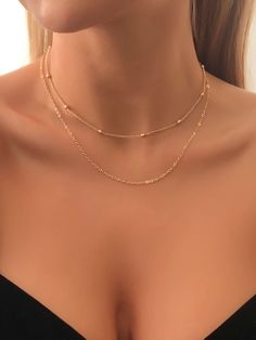 Gender: Women Type: Layer Sets Material: Alloy Color: Gold Metal Color: Gold Quantity: piece Style: Fashionabl IN Length 16.5-18.7 This data was obtained from manually measuring the product, it may be off by 0.5 IN. Prom Necklaces, Gold Necklace Simple, Body Chains, Layered Chain Necklace, Prom Jewelry, Jewelry Accessories Ideas, Jewelry Lookbook, Gold Necklace Layered, Girly Jewelry