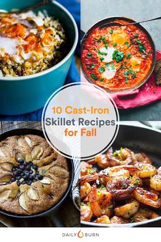 the top 10 cast iron skillet recipes for fall, including baked goods and desserts