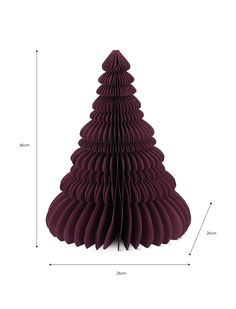 an origami christmas tree is shown with measurements