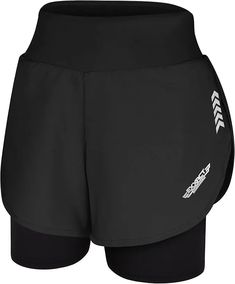 Women's  2 in 1 Athletic Shorts with Compression Liner Black Womens Running Shorts, 2 In 1 Shorts, Softball Outfits, Athletic Shorts Women, Workout Shorts Women, Mma Shorts, Batting Gloves, Baseball Outfit, Running Shorts Women