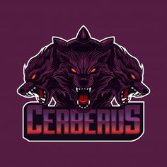 the logo for a gaming team with an angry wolf's head and fangs on it