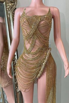 Be Unforgettable, Tassel Dress, Wedding Dreams, Gold Dress, Elegant Style, Turning, Dream Wedding, Mesh, Luxury Fashion