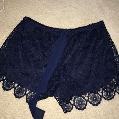 Navy And Lace Color Blue, Womens Shorts, Navy, Lace, Women Shopping, Blue, Quick Saves, Color