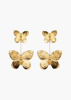 Pamela Earrings – Jennifer Behr LLC Bow Earring, Susan Shaw, Luxury Hair Accessories, Big Butterfly, Jennifer Behr, Statement Drop Earrings, Long Dangle Earrings, Butterfly Jewelry, Butterfly Shape